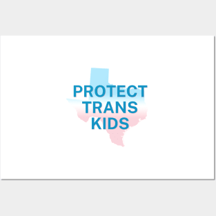 Protect Trans Kids Texas Gradient - Transgender Flag - Protect Transgender Children Posters and Art